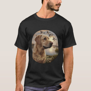 Camiseta O Melhor Amigo A Caçá Amarelo A Caça Com Patos