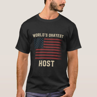 Camiseta O Melhor Anfitrião do Mundo Bandeira Americana