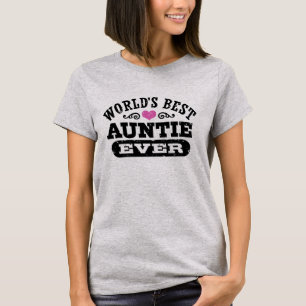 Camiseta O melhor Auntie Nunca do mundo