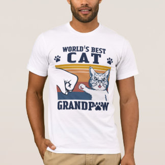 Camiseta O melhor avô de gato do mundo