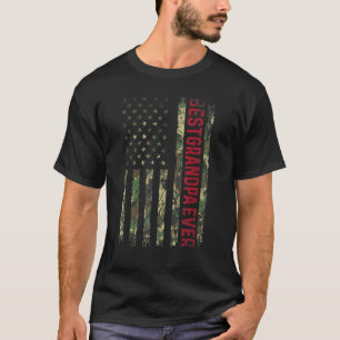 Camiseta O melhor avô de vara de vara americana Vintage, D.