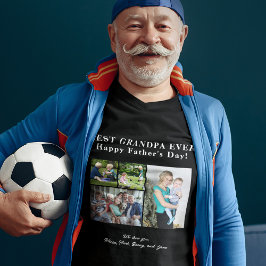 Camiseta O melhor avô já te ama, fotografar colagem negra