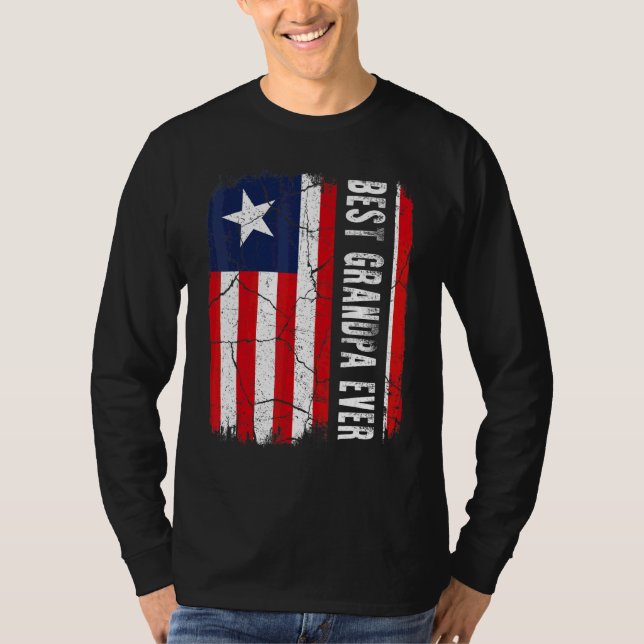 Camiseta O melhor avô liberiano, Ever Libéria Bandeira D (Frente)