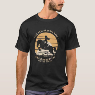 Camiseta O Melhor Avô Tem Netas Que Cavalgam Cavalos