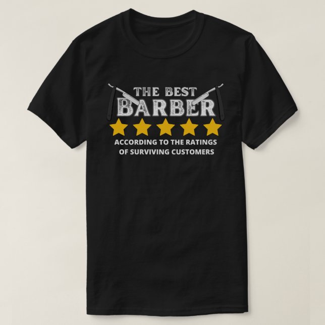 Camiseta O Melhor Barbeiro Engraçado (Frente do Design)