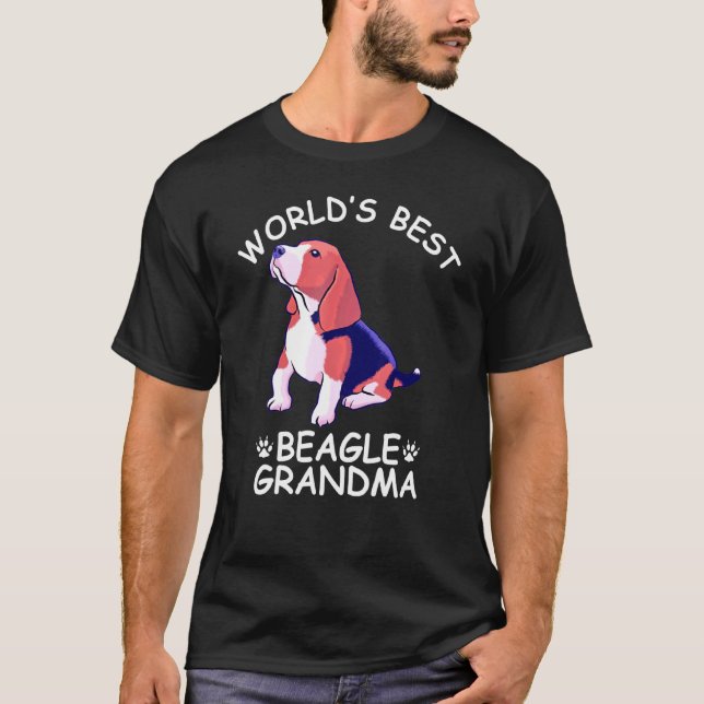 Camiseta O melhor beagle vovó, vovô, cãozinho, cãozinho (Frente)