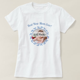 Camiseta O melhor bebê da família de fotos da mãe/mãe