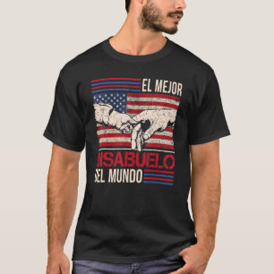 Camiseta O Melhor Bisavô Do Mundo Bandeira Americana Dec