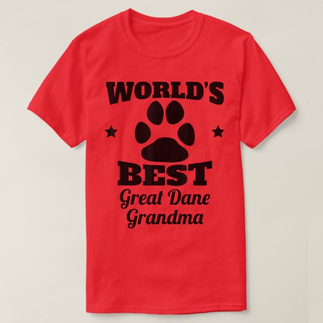 Camiseta O melhor cachorro dinamarquês do mundo  (Frente do Design)