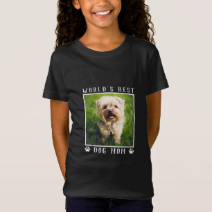 Camiseta O melhor cachorro do mundo, mamãe, pintou fotos d