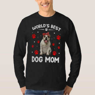Camiseta O melhor cachorro inglês do mundo mamãe é uma mãe