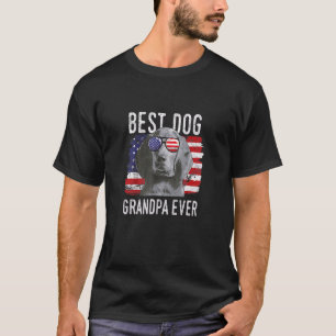 Camiseta O melhor cão de bandeira americano avô nunca Redbo