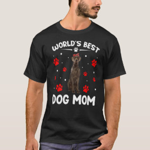 Camiseta O melhor cão do mundo mãe Dia de as mães engraçado