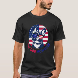 Camiseta O melhor cão francês mãe retrô americano