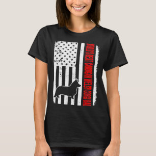 Camiseta O melhor Cardigan Welsh Corgi Pai bandeira America
