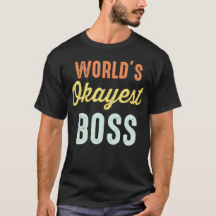 Camiseta O melhor chefe do mundo, o divertido Retro Vintage