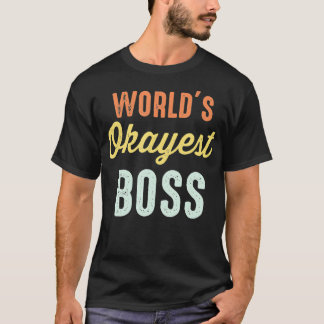 Camiseta O melhor chefe do mundo, o divertido Retro Vintage