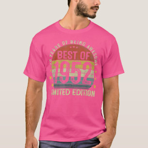 Camiseta O Melhor De 1952, 70 Anos, Presente De 70 De Anive