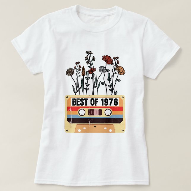 Camiseta O melhor de 1976, presente de dois dias 1976 (Frente do Design)