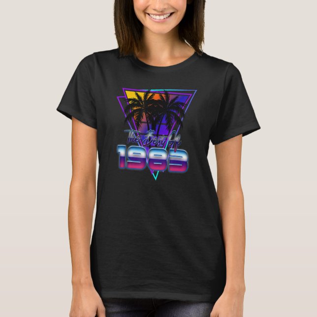 Camiseta O melhor de 1983 Synthwave Vaporwave Birthday u201 (Frente)