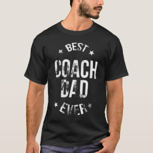 Camiseta O melhor design afligido do pai do treinador nunca