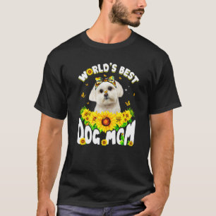 Camiseta O melhor Dia de as mães de mães de cão maltês do m