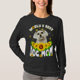 Camiseta O melhor Dia de as mães de mães de cão maltês do m