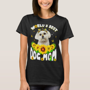 Camiseta O melhor Dia de as mães de mães de cão maltês do m
