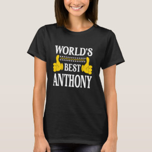Camiseta O melhor do mundo do Sobrenome da família Anthony 