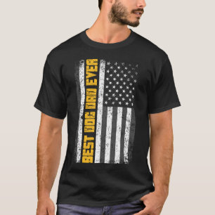 Camiseta O melhor estilo do vintage do pai do cão nunca -