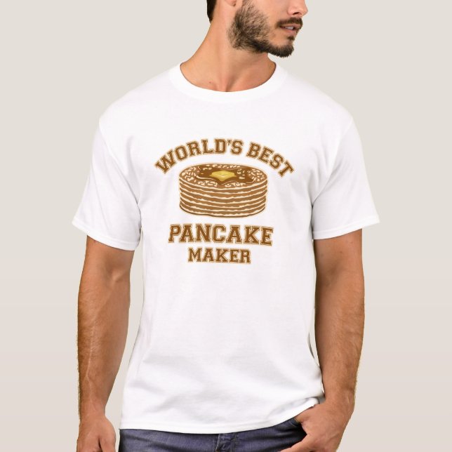 Camiseta O melhor fabricante da panqueca (Frente)