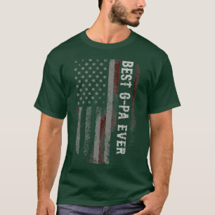 Camiseta O melhor G-pa, o vovô ganha dinheiro com bandeira