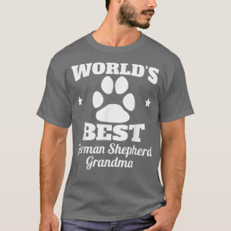 Camiseta O melhor German shepherd da vovó ao longo do mundo