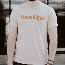 Camiseta O melhor homem de cor laranja queimado e achado do