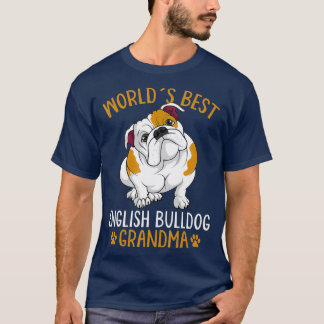 Camiseta O melhor inglês do Bulldog Avó dono de cachorro
