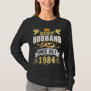 Camiseta O Melhor Marido Desde Julho De 1984 Casado Feliz