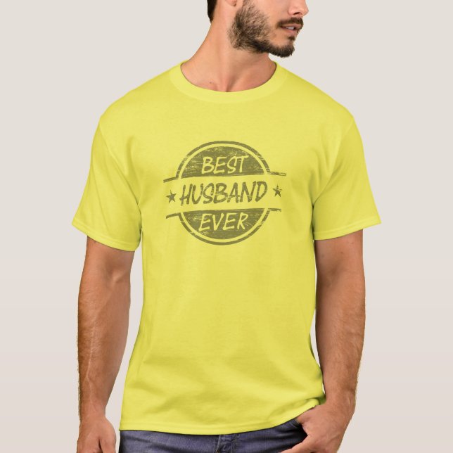 Camiseta O melhor marido sempre cinzento (Frente)