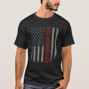 Camiseta O Melhor Marido Sempre Presente na Bandeira Americ