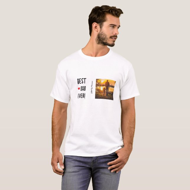 Camiseta O melhor nome personalizável do Pai (Frente Completa)