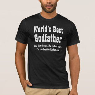 Camiseta O melhor padrinho do mundo com sentimento V01