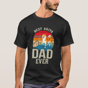 Camiseta O Melhor Pai Akita Nunca Cachorro Dói Dono De Anim