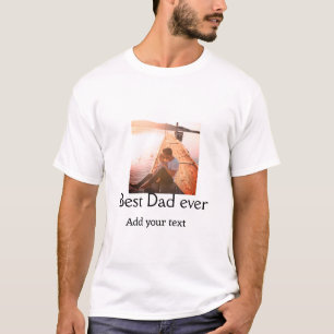 Camiseta O melhor pai alguma vez adicionou nome imagem dia 