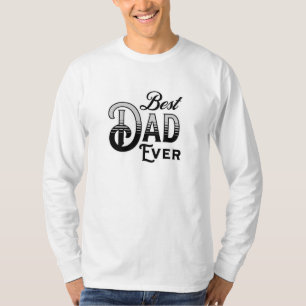 Camiseta O melhor Pai alguma vez na Vintage texto preto e b
