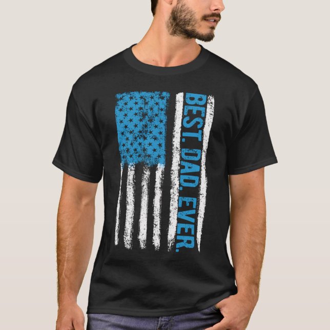 Camiseta O Melhor Pai De 4 De Julho Da American Flag Usa Vi (Frente)