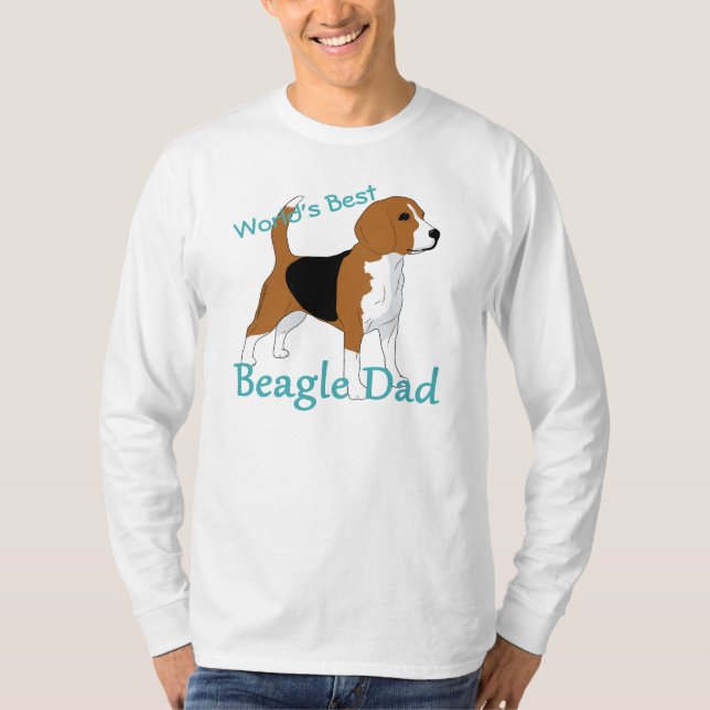 Camiseta O melhor Pai de Beagle do mundo personalizado (Frente)