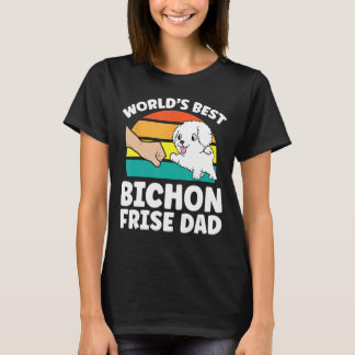 Camiseta O melhor Pai de Bichon Frise do Mundo