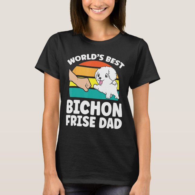 Camiseta O melhor Pai de Bichon Frise do Mundo (Frente)
