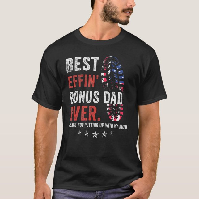 Camiseta O Melhor Pai De Bônus Effin Para Obrigados Para Co (Frente)