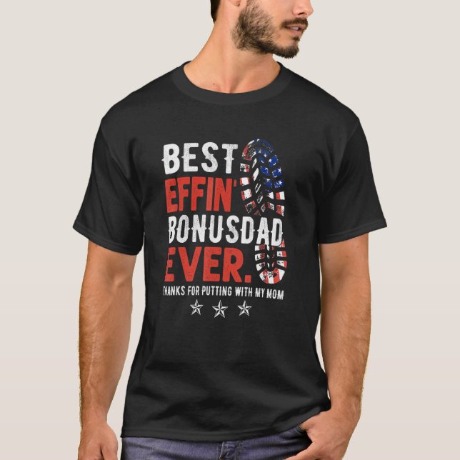 Camiseta O Melhor Pai De Bônus Effin Para Obrigados Para Co (Frente)