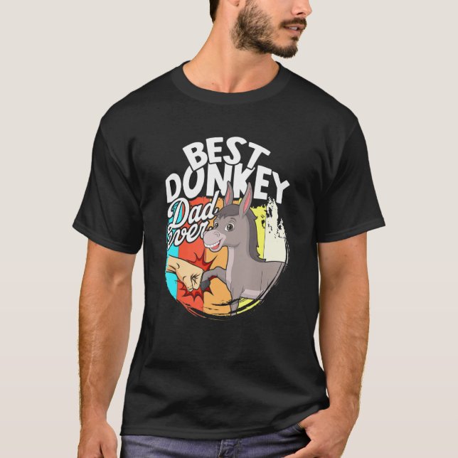 Camiseta O melhor Pai de burro que já fez o Fazenda de retr (Frente)